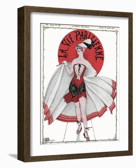 Show Girl with Revealing Dress-Georges Leonnec-Framed Art Print