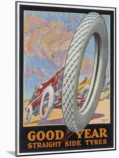 Showcard for Goodyear Straight Side Tyres-null-Mounted Art Print