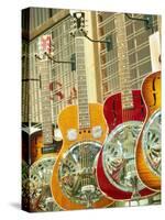 Showcase Displaying Dobro Resonating Guitars-Barry Winiker-Stretched Canvas