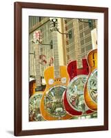 Showcase Displaying Dobro Resonating Guitars-Barry Winiker-Framed Photographic Print