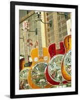 Showcase Displaying Dobro Resonating Guitars-Barry Winiker-Framed Photographic Print