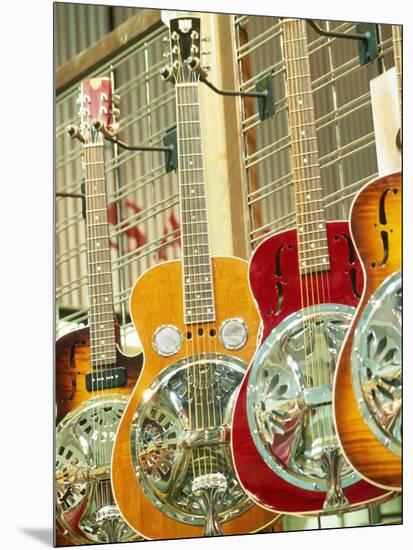 Showcase Displaying Dobro Resonating Guitars-Barry Winiker-Mounted Photographic Print