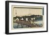 Shower at Nihonbashi Bridge, 1832-1839-Utagawa Hiroshige-Framed Giclee Print