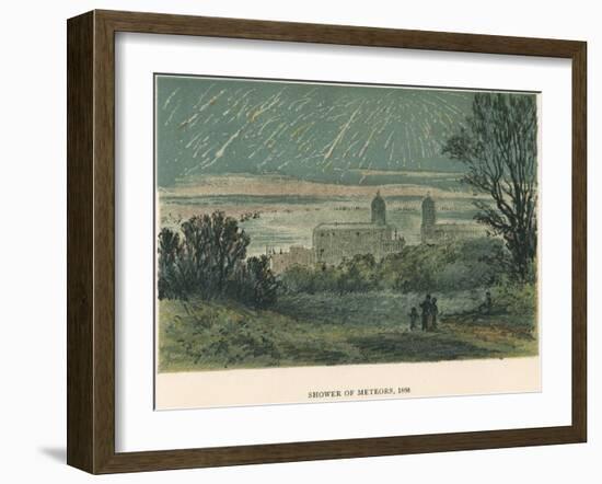 Shower of Meteors (Leonid) Observed over Greenwich, London, 1866-null-Framed Giclee Print