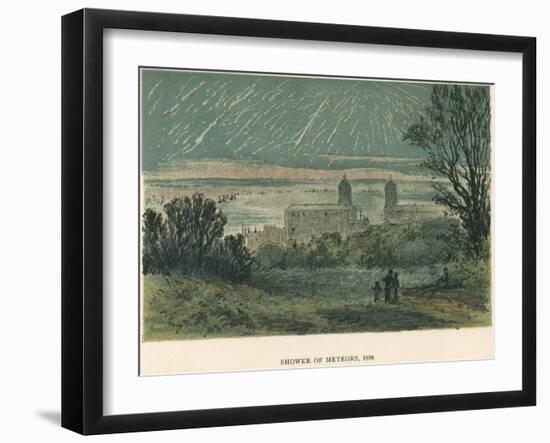 Shower of Meteors (Leonid) Observed over Greenwich, London, 1866-null-Framed Giclee Print