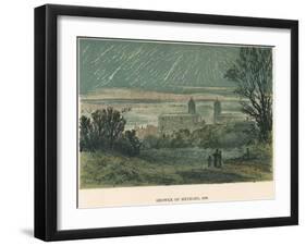 Shower of Meteors (Leonid) Observed over Greenwich, London, 1866-null-Framed Giclee Print