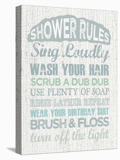 Shower Rules-Erin Clark-Stretched Canvas
