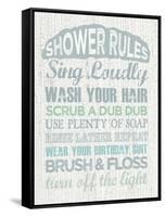 Shower Rules-Erin Clark-Framed Stretched Canvas