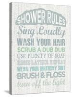 Shower Rules-Erin Clark-Stretched Canvas