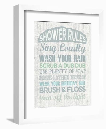 Shower Rules-Erin Clark-Framed Giclee Print