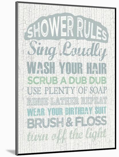 Shower Rules-Erin Clark-Mounted Giclee Print