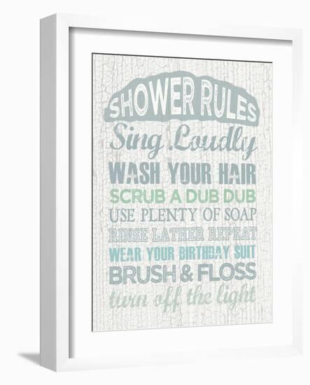 Shower Rules-Erin Clark-Framed Giclee Print