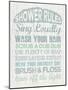 Shower Rules-Erin Clark-Mounted Giclee Print