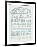 Shower Rules-Erin Clark-Framed Premium Giclee Print