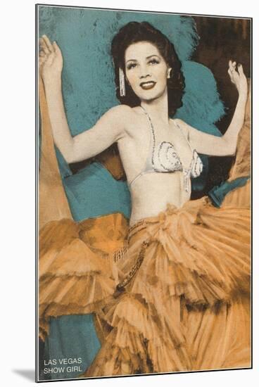Showgirl, Las Vegas, Nevada-null-Mounted Art Print