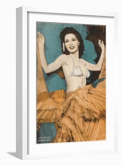 Showgirl, Las Vegas, Nevada-null-Framed Art Print