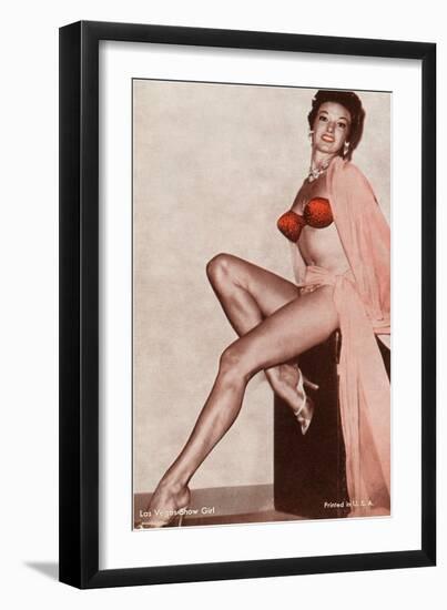 Showgirl, Las Vegas, Nevada-null-Framed Art Print