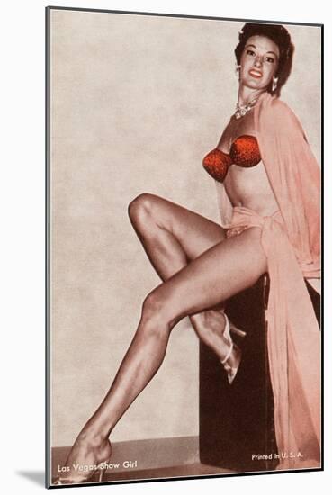 Showgirl, Las Vegas, Nevada-null-Mounted Art Print