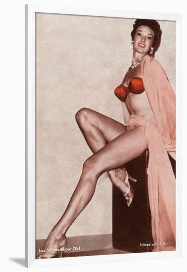 Showgirl, Las Vegas, Nevada-null-Framed Art Print