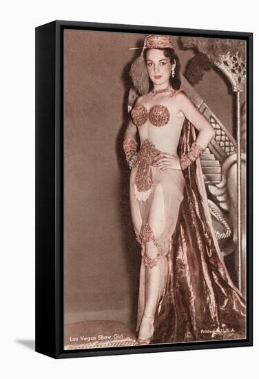 Showgirl, Las Vegas, Nevada-null-Framed Stretched Canvas