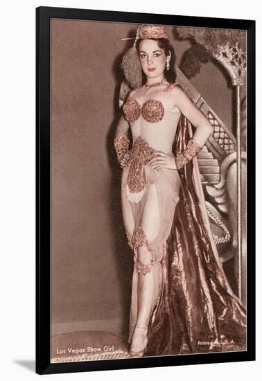 Showgirl, Las Vegas, Nevada-null-Framed Art Print