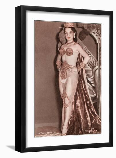 Showgirl, Las Vegas, Nevada-null-Framed Art Print