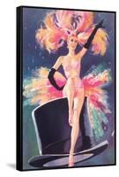 Showgirl on Top Hat-null-Framed Stretched Canvas