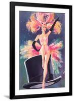 Showgirl on Top Hat-null-Framed Art Print