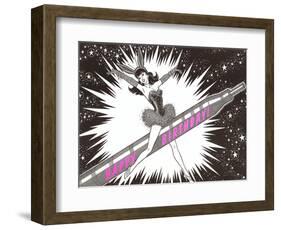 Showgirl Riding Marker-null-Framed Art Print