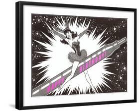 Showgirl Riding Marker-null-Framed Art Print