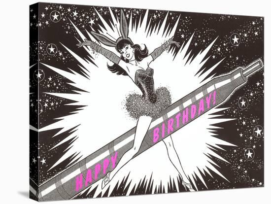 Showgirl Riding Marker-null-Stretched Canvas