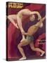 Showgirl Tamarina, with Dancing Partner Fredoff in an Acrobatic Pose-null-Stretched Canvas