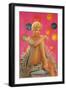 Showgirl with Balloons-null-Framed Art Print