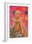 Showgirl with Balloons-null-Framed Art Print