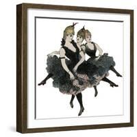 Showgirls Dancing the Can Can 1889-null-Framed Art Print