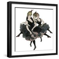 Showgirls Dancing the Can Can 1889-null-Framed Art Print