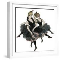 Showgirls Dancing the Can Can 1889-null-Framed Art Print