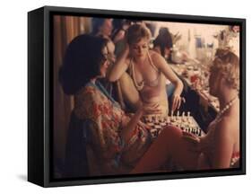 Showgirls Playing Chess Between Shows at Latin Quarter Nightclub-Gordon Parks-Framed Stretched Canvas