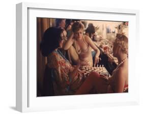 Showgirls Playing Chess Between Shows at Latin Quarter Nightclub-Gordon Parks-Framed Photographic Print