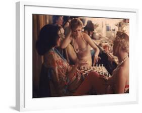 Showgirls Playing Chess Between Shows at Latin Quarter Nightclub-Gordon Parks-Framed Photographic Print