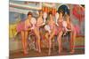 Showgirls, Retro-null-Mounted Art Print