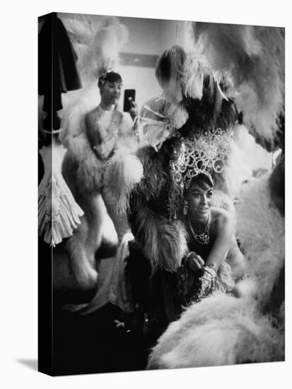 Showgirls Sitting in the Dressing Room of the Stardust Hotel-Ralph Crane-Stretched Canvas