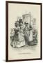 Showing her child to the housekeeper, 1896-Hugh Thomson-Framed Giclee Print