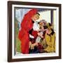 "Showing Off Her Ring," January 22, 1949-George Hughes-Framed Giclee Print