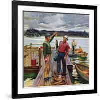 "Showing Off the Big One", September 15, 1951-Mead Schaeffer-Framed Giclee Print