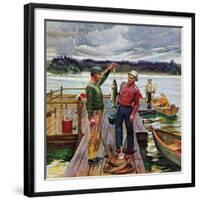 "Showing Off the Big One", September 15, 1951-Mead Schaeffer-Framed Giclee Print