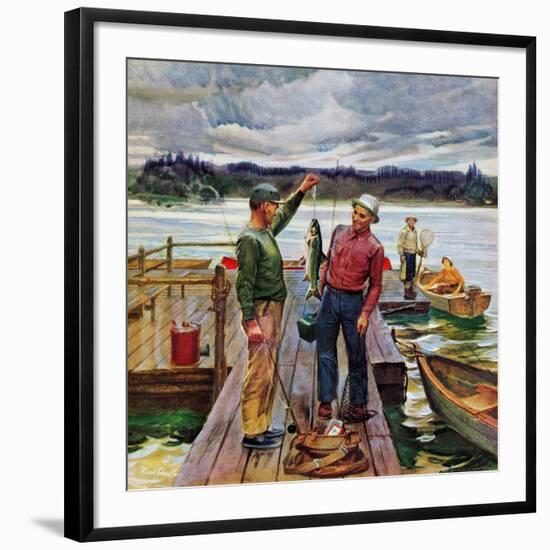 "Showing Off the Big One", September 15, 1951-Mead Schaeffer-Framed Giclee Print