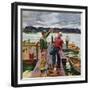 "Showing Off the Big One", September 15, 1951-Mead Schaeffer-Framed Giclee Print