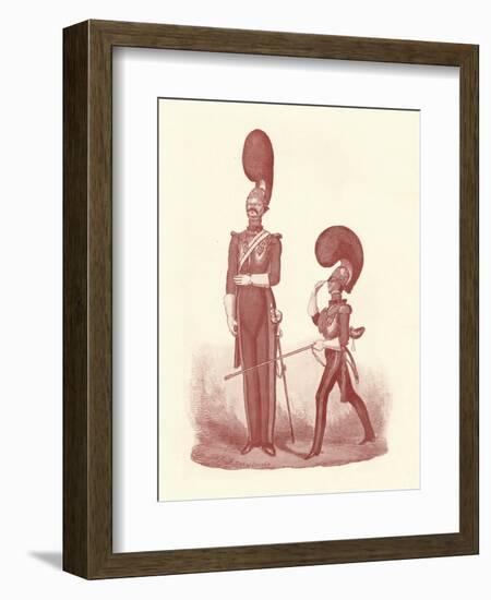 'Showing the Difference Between The Man and the Officer', 1830-1840, (1909)-William Heath-Framed Giclee Print