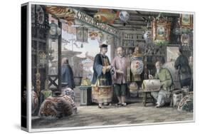 'Showroom of a Lantern Merchant in Peking', China, 1843-Thomas Allom-Stretched Canvas